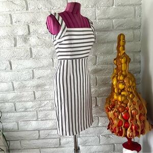 Zara Basic Red White & Blue Striped Dress